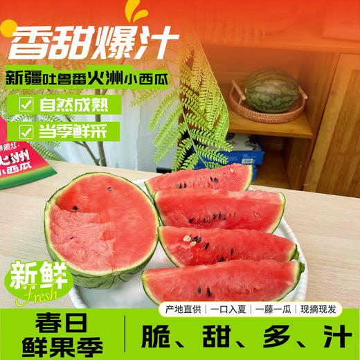 沁疆红新疆吐鲁番火洲小西瓜，手剥西瓜，脆甜多汁 商品图0