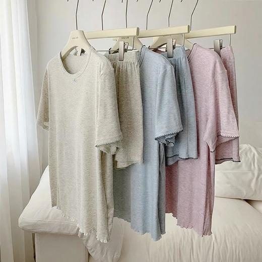 带胸垫一体式莫代尔睡衣套装 可外穿清凉家居服 商品图3