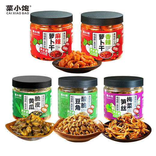 菜小饱脆皮黄瓜甜辣脆萝卜干豆角梅菜笋丝下饭菜即食酱咸菜腌菜 商品图0