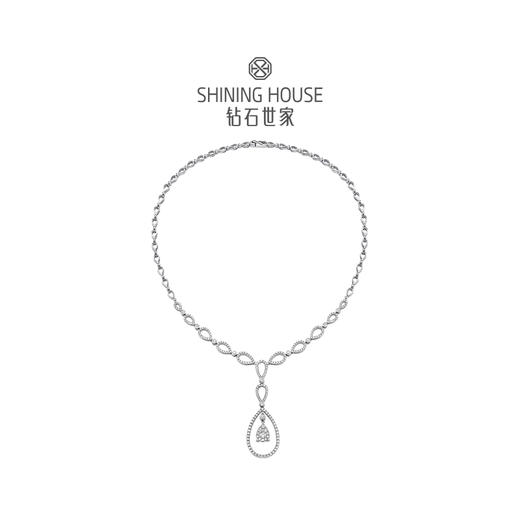 幻美佳人系列[天然] 钻石世家 18k金钻石项链 18K金钻石耳饰 天然真钻K金项链K金耳饰婚嫁结婚订婚耀目群镶18K金天然真钻钻石项链钻石耳饰（预计3天发货） 商品图2