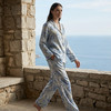 【岚风入梦bleu et blanc】soie jardin3#蓝牡丹蓝色印花桑蚕丝女睡衣套装两件套桑蚕丝家居服S322TC 商品缩略图12