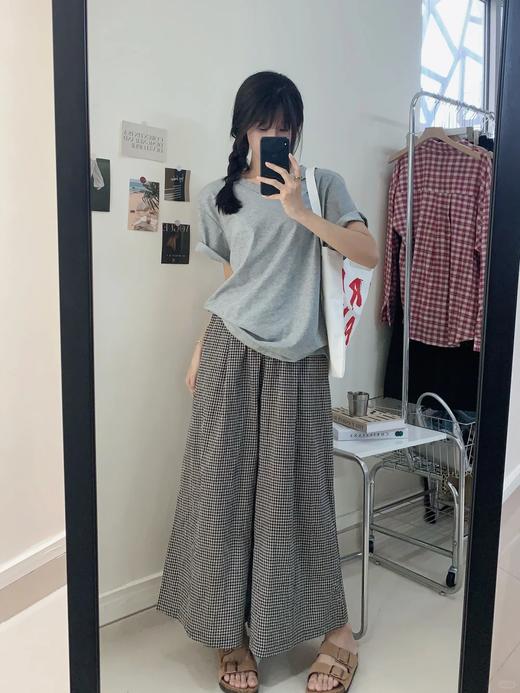 <曾小咸推荐> 4.10新品上新 T恤+格子阔腿裤休闲套装 日常189/套！ 活动价99/套！单件T恤59！单件阔腿裤79！【预售款，预计3-15天发货】 商品图5