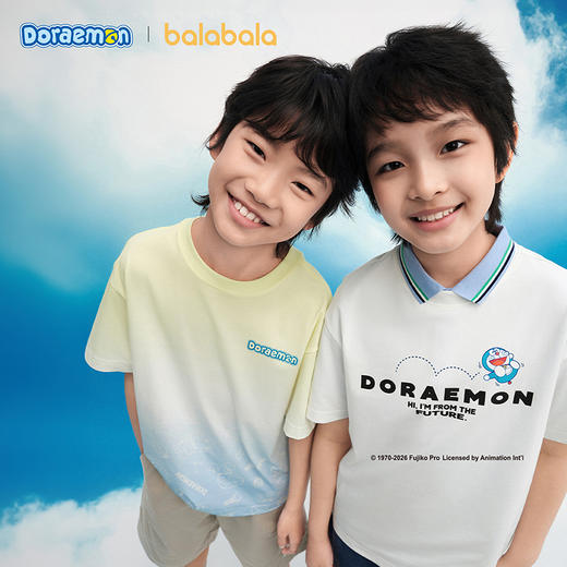 【哆啦A梦IP商场同款】巴拉巴拉童装男童短袖t恤儿童2026新款夏装 商品图1