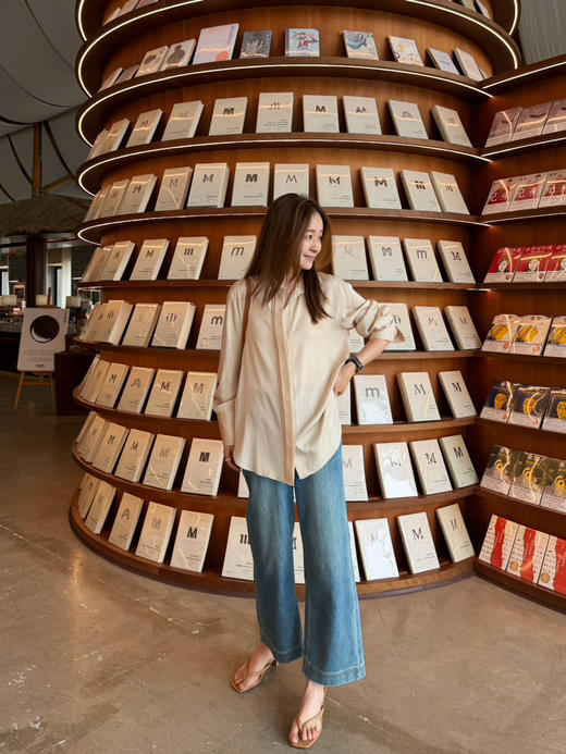 2604211    剪标 真丝衬衫  宽松素绉段 商品图3