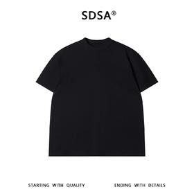 SDSA男装2026新款高贵轻奢重磅圆领短袖T恤宽松基础款休闲上衣