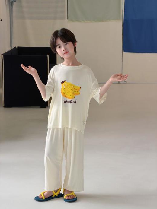 【喜林贝尔】冰淇淋色系天丝莫代尔家居服儿童套装 80-170码 居家/外出两穿??A类婴幼儿品质标准 商品图5