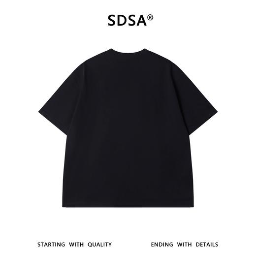 SDSA男装2026新款轻奢简约彩色刺绣字母圆领短袖T恤纽扣装饰百搭 商品图4