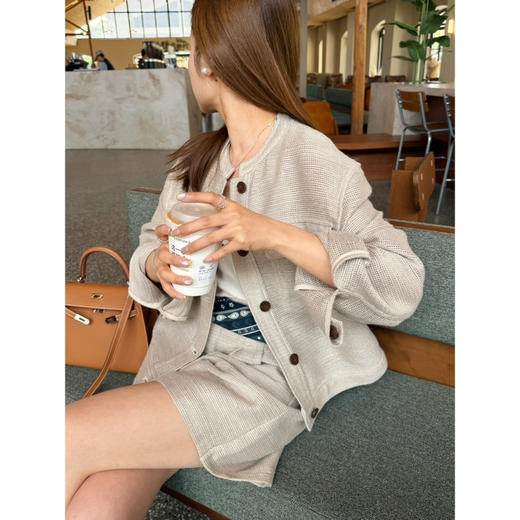 2604214    麻棉 亮丝 休闲外套 商品图3