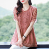2026夏季新款女短袖遮肚子雪纺衫胖mm中长款宽松大码女装上衣时尚 商品缩略图2