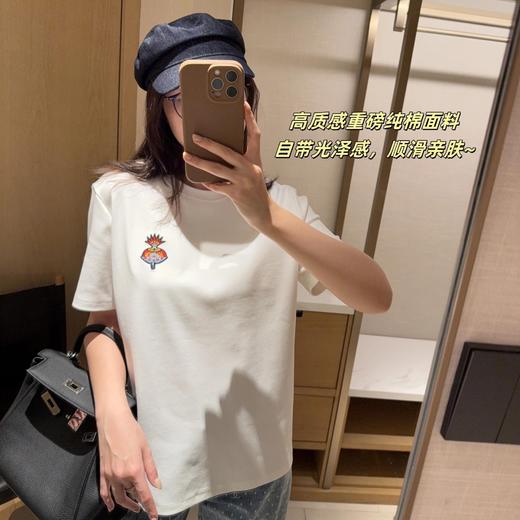 【“福寿三多”情侣短袖】✅高质感重磅纯棉面料✅直筒版型➕刺绣设计，打破常规T恤的单调感，时髦又显瘦！ 商品图1