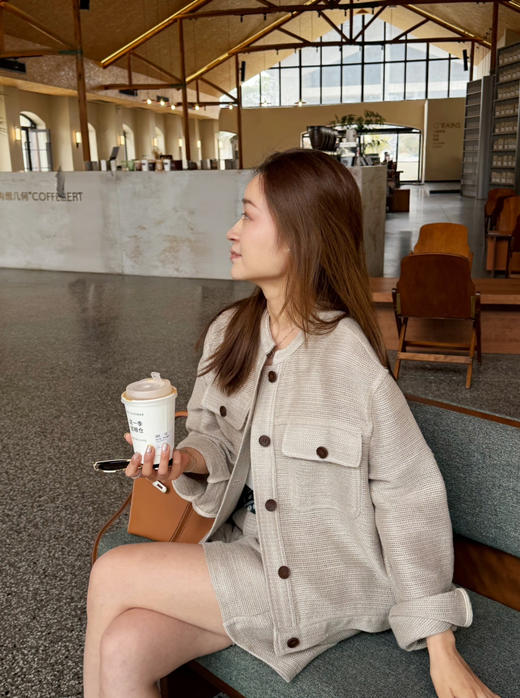 2604214    麻棉 亮丝 休闲外套 商品图7