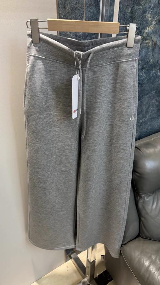 F040934春夏季新款高弹软糯亲肤透气高腰抽绳腰头直筒阔腿长裤卫裤 商品图5