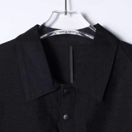 SDSA男装2026新款轻奢复古舒适半按扣翻领短袖衬衫下摆松紧百搭 商品图1