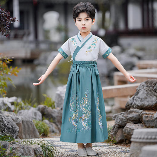 【团购】【苏城纪】清仓特价款汉服男童飞龙短袖 商品图5