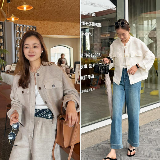 2604214    麻棉 亮丝 休闲外套 商品图0