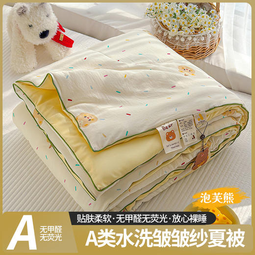 【109元2件 20色可选】 新款A类水洗皱皱纱亲肤柔软夏被可机洗 商品图9