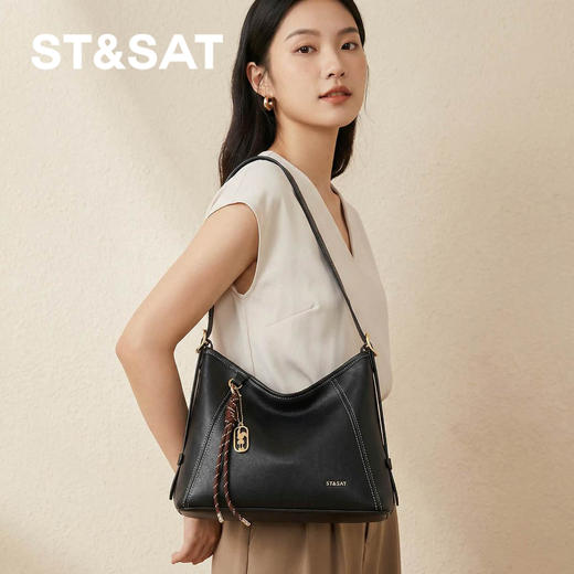 星期六极简风大容量通勤百搭单肩包SSD521A0ZN 商品图4