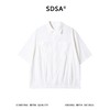 SDSA男装2026新款轻奢日系纯色提花格纹短袖衬衫双口袋百搭亲肤 商品缩略图0