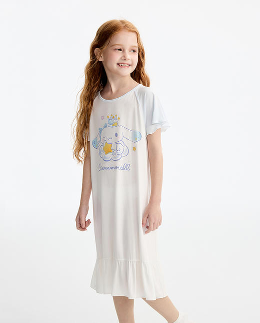 【店庆提前购】8楼爱慕儿童Aimer Kids女孩奶皮大耳狗晚安好眠短袖睡裙AK144L362，吊牌价359元 商品图2