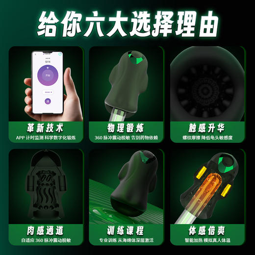 UEKOU黑鲨全自动飞机杯 远程互动手机控制锻炼丁丁 商品图1