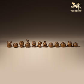 铜师傅《傲娇十二生肖》桌面创意生肖吉祥物紫铜摆件 家居装饰品