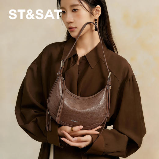 星期六高级感大容量拉链月亮包SSD521A0V7 商品图6