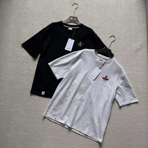 F040923夏季新款男士日常百搭圆领刺绣宽松休闲时尚上衣短袖T恤 商品图0