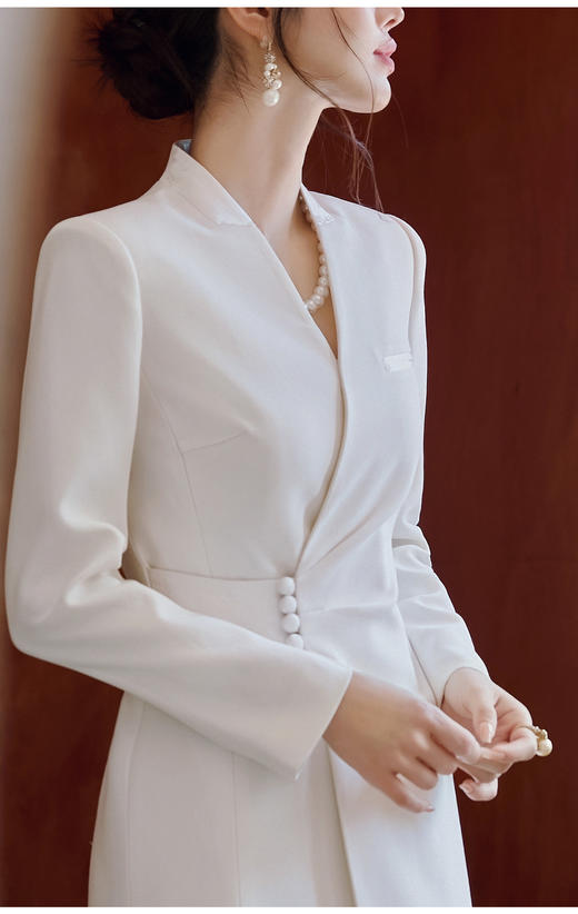 法小曼*子珍中华风连衣裙女2026新款国风女神范中长裙醋酸缎面裙子 商品图6