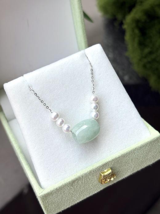 【上新福利】翡翠珍珠路路通吊坠 淡水珍珠 项链 商品图1