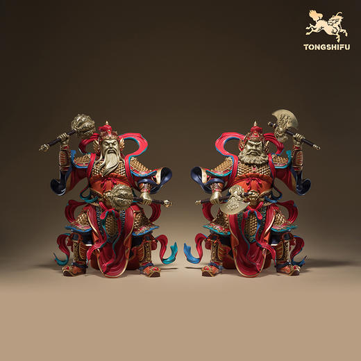 铜师傅《门庭永固》创意护宅门神 客厅办公室铜摆件新中式工艺品 商品图1