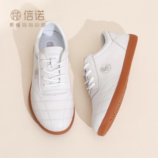 信诺真皮太极鞋女软底舒适练功鞋运动鞋中老年妈妈鞋2026春秋新款6C1655-1 商品图3