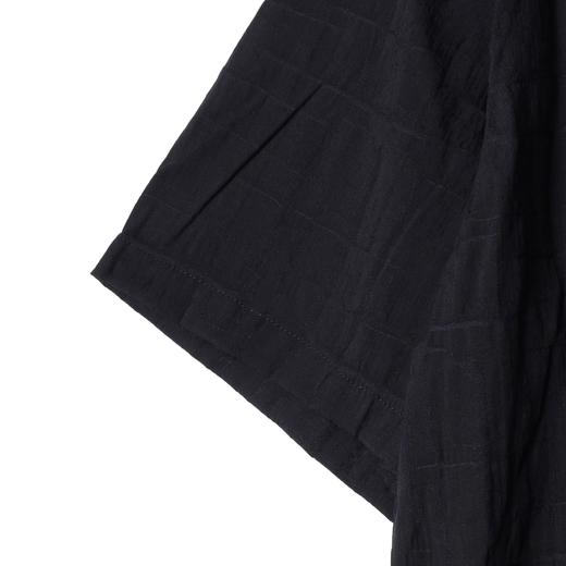 SDSA男装2026新款轻奢日系纯色提花格纹短袖衬衫双口袋百搭亲肤 商品图2