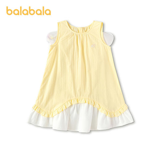 【商场同款】巴拉巴拉儿童连衣裙女童2026新款夏季宽肩背心A型裙 商品图4