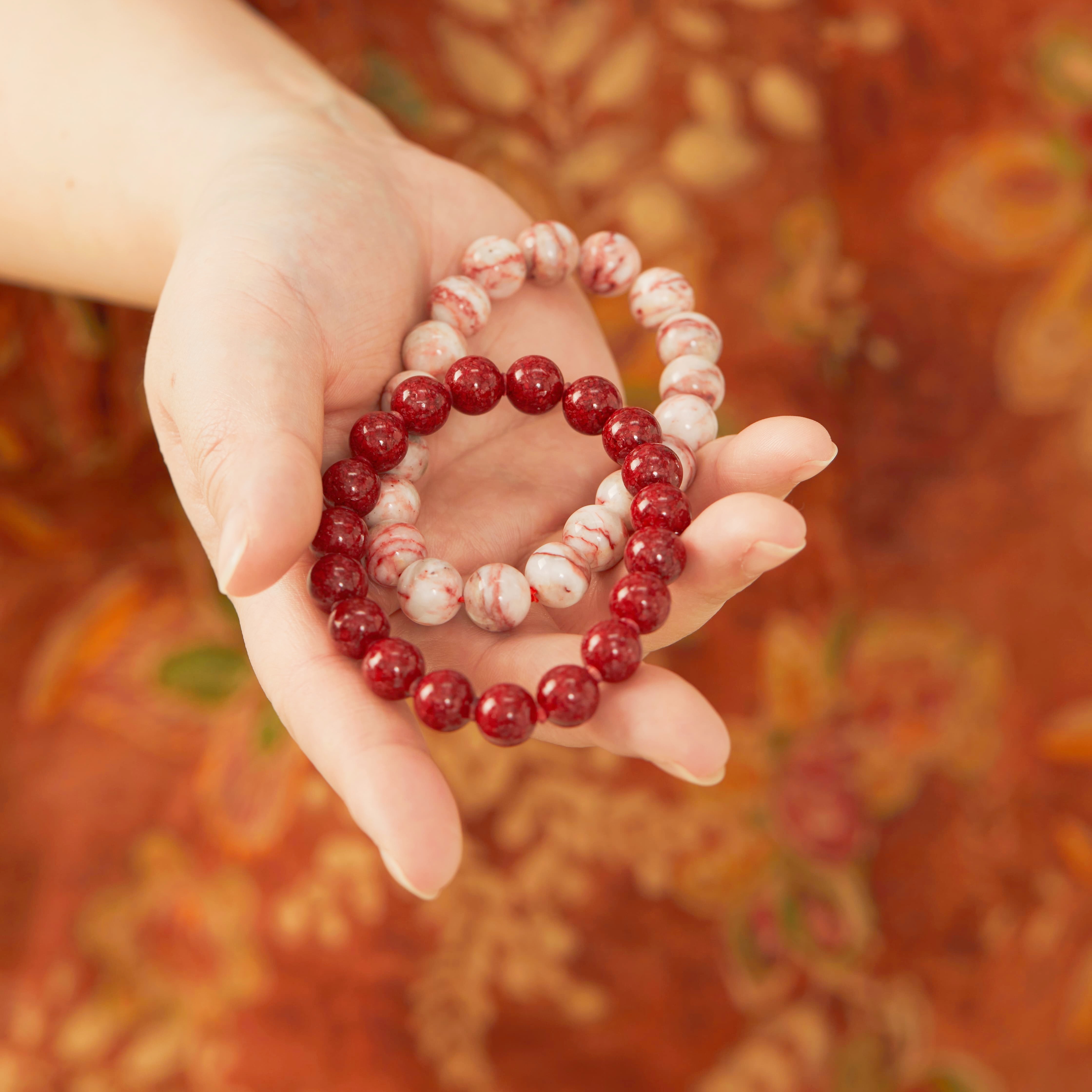 一周发货【朱砂手串】朱砂手串两款可选：原矿｜晶体砂红艳款  收藏级 均带证书 3个手围男女可戴