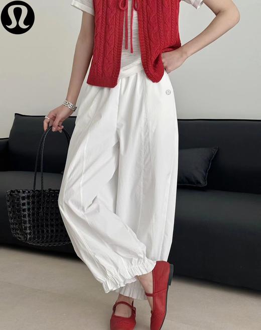 F040904春夏季新款亲肤透气休闲通勤日常百搭荷叶边束脚裤长裤 商品图12