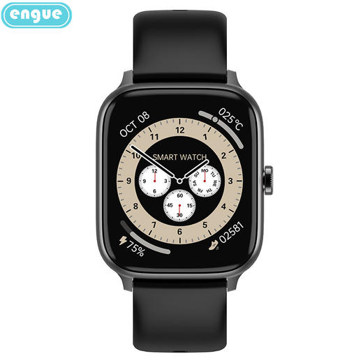 【自营】engue恩谷心率智能手表EG-T8全圆屏心率血氧计步闹钟生活防水 商品图1