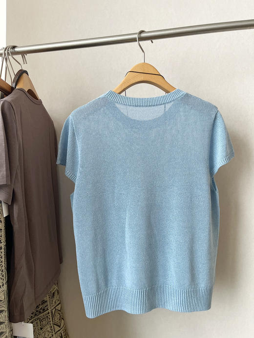 【防晒凉感】噢蜜ooomeooo🌊海水蓝圆领套头衫 商品图11