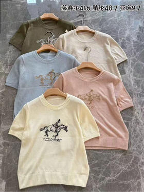 DYJ3906175马术刺绣短袖上衣