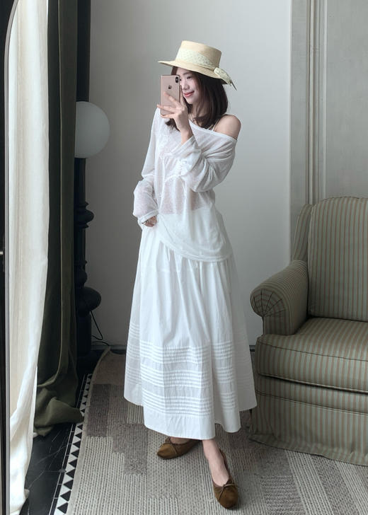 【门店同款】ENJOY春季刺绣印花露肩上衣 170494488 商品图3