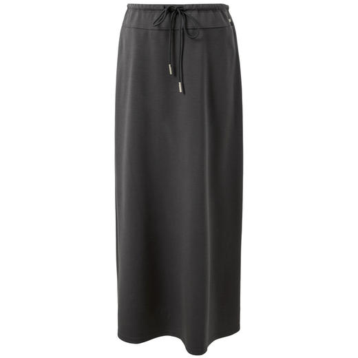 三彩2026夏季新款休闲半身裙松紧腰直筒裙长裙宽松M 商品图4