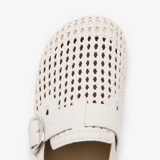 西遇编织包头半拖鞋女2026夏季新款百搭休闲镂空厚底勃肯凉拖鞋V0566374 商品图5