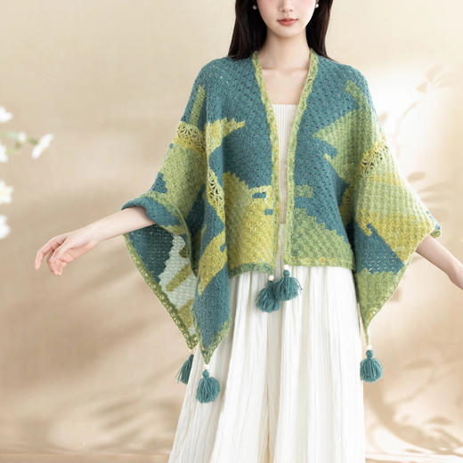 苏苏姐家云间山泽披肩手工diy钩针编织毛线团材料包 商品图3