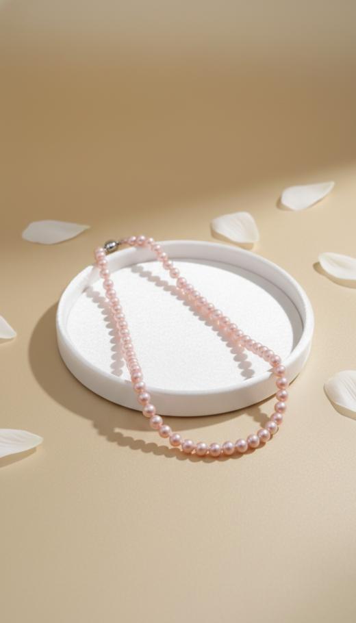 香芋紫极光 7-8mm正圆无瑕淡水珍珠项链 温柔高级 礼物首选 [发：6] 商品图0