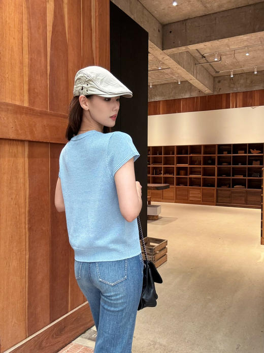 【防晒凉感】噢蜜ooomeooo🌊海水蓝圆领套头衫 商品图2