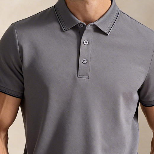 【DKP】【莫代尔桑蚕丝】大码短袖POLO衫透气休闲商务翻领T恤半袖上衣 商品图3