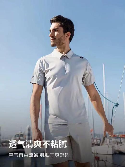 F040911夏季新款无痕半拉链休闲百搭商务翻领门襟拉链短袖Polo衫 商品图11