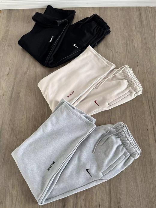 F040914春秋季新款时尚休闲日常百搭抓绒宽松直筒针织运动裤长裤 商品图3