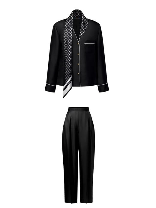 L-SK 丝巾真丝衬衫/长裤 商品图0