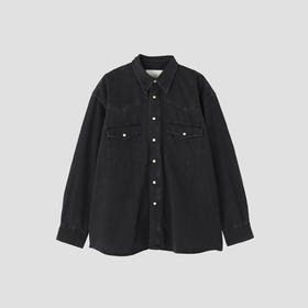 STUDIO NICHOLSON SHIRTS - DENIM SHIRT 8OZ水洗牛仔夹克外套