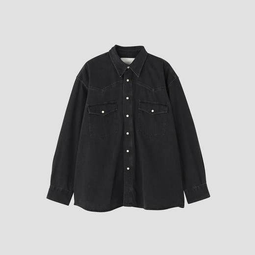 STUDIO NICHOLSON SHIRTS - DENIM SHIRT 8OZ水洗牛仔夹克外套 商品图0